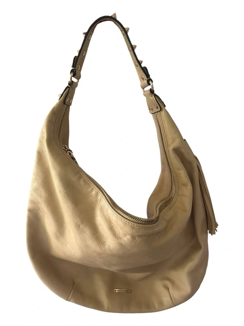 Rebecca Minkoff Tan Leather Bailey Tassel Hobo Bag